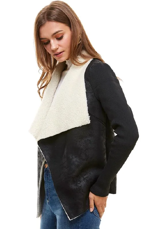 Sherpa Drape collar Jacket