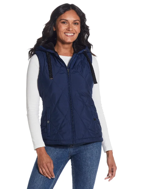 Hooded Ladies Quilted Vest