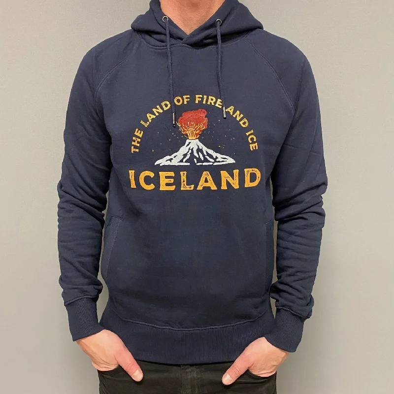 Unisex Hoody - Fire & Ice - Navy