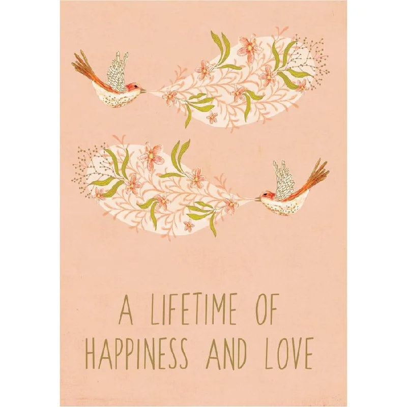 A Lifetime Of Happiness And Love Wedding Card