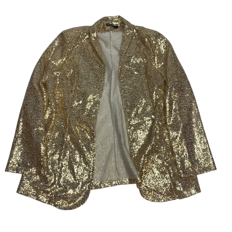 Blazer By Touch Me In Gold, Size: 2x