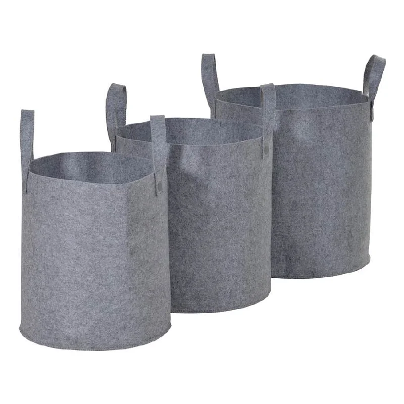 Grey Felt Basket