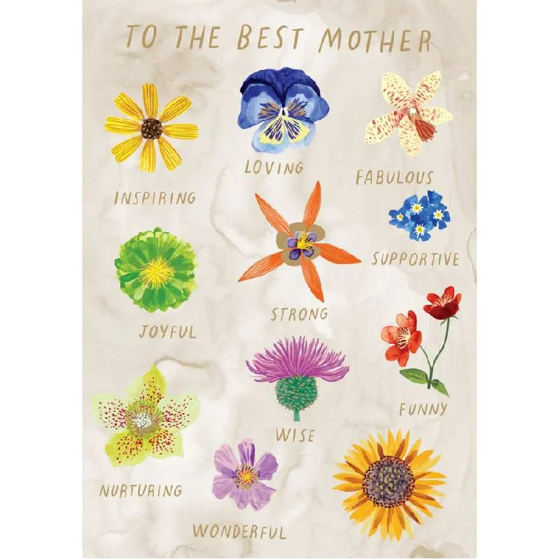 To The Best Mother - Inspiring Flowers Card